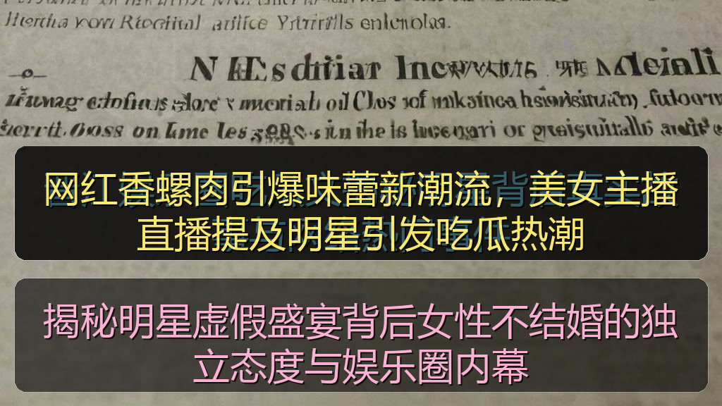 网红香螺肉引爆味蕾新潮流,美女主播直播提及明星引发吃瓜热潮